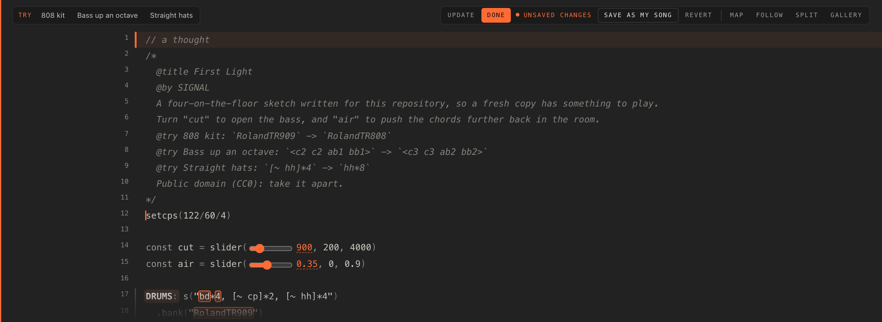 The code with two <a data-term=
